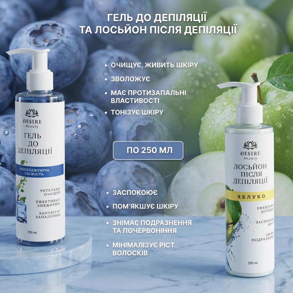 Гель до депіляції та лосьйон після депіляції